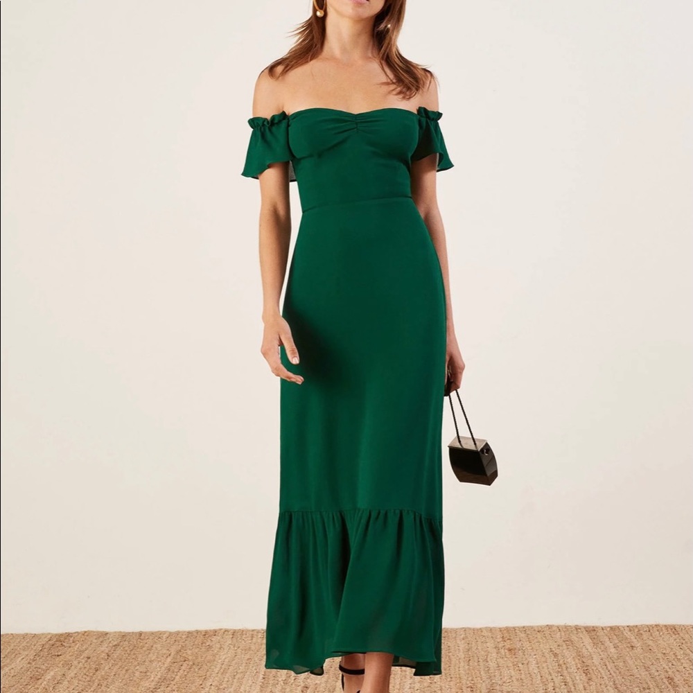 Reformation butterfly dress wedding guest